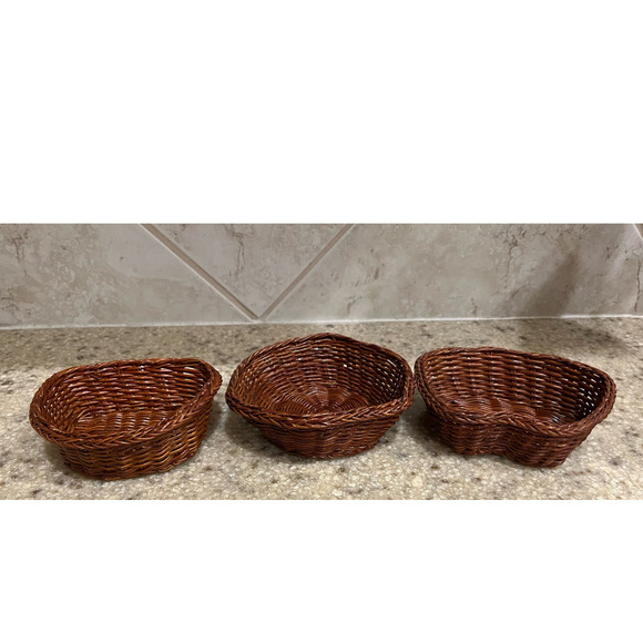 Williams Sonoma Other - Williams Sonoma Serving Baskets Wicker Boho Style Brown Decorative